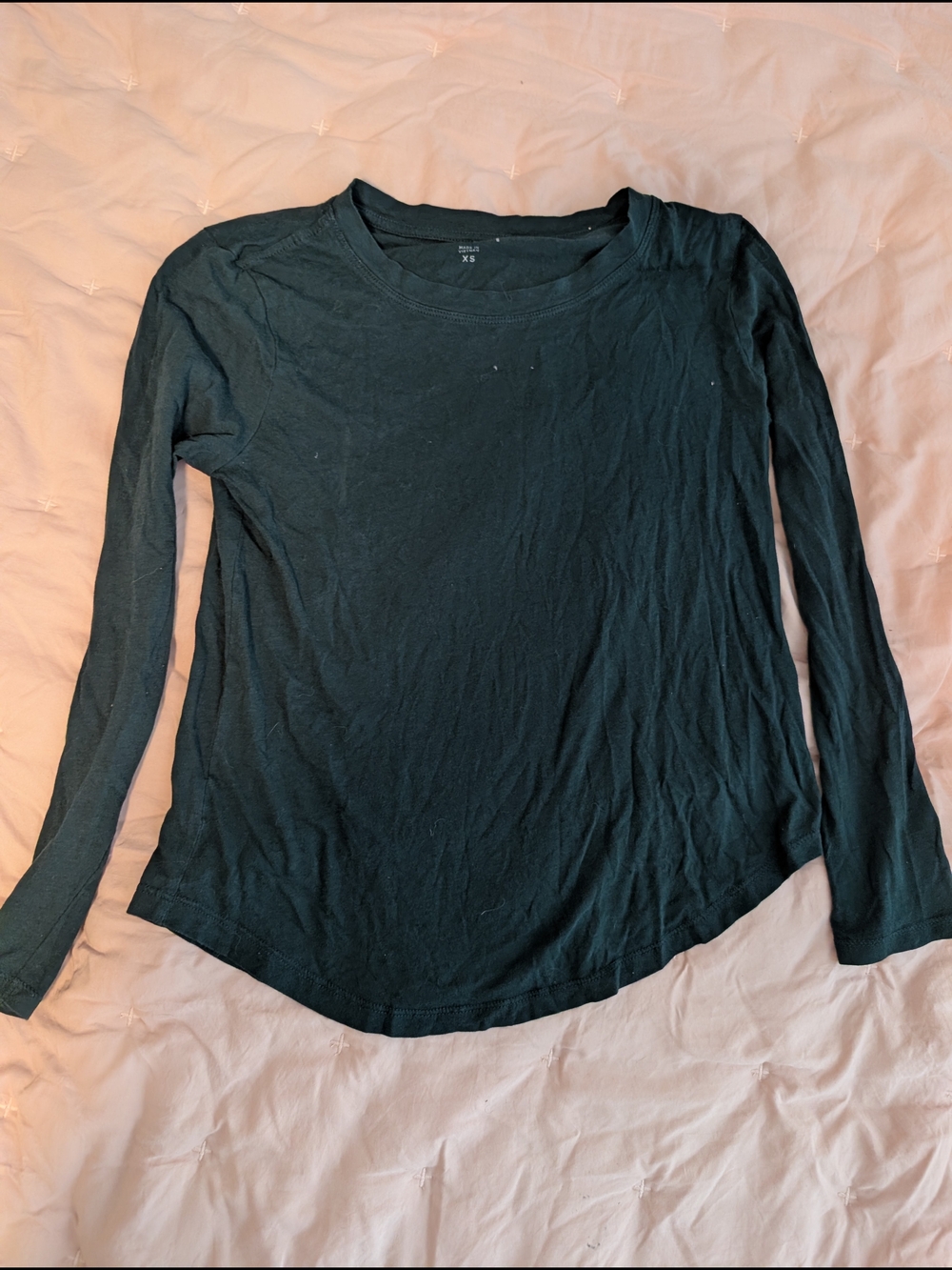 LOFT Hunter Green Long-Sleeve Crewneck Top